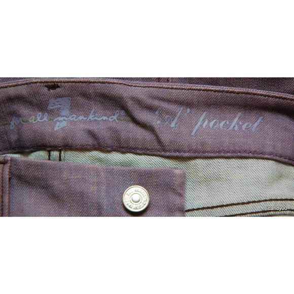 7 for All Mankind A-POCKET Flare Leg Jeans Denim Trousers Pants 29 Pur New - Picture 6 of 7